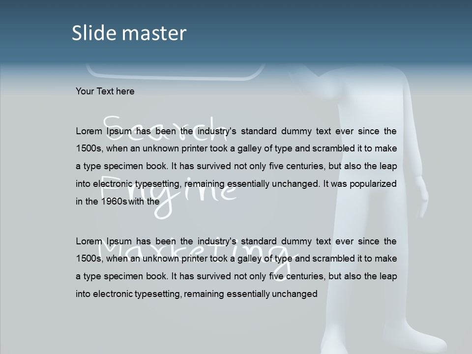 Puppet Text Man PowerPoint Template