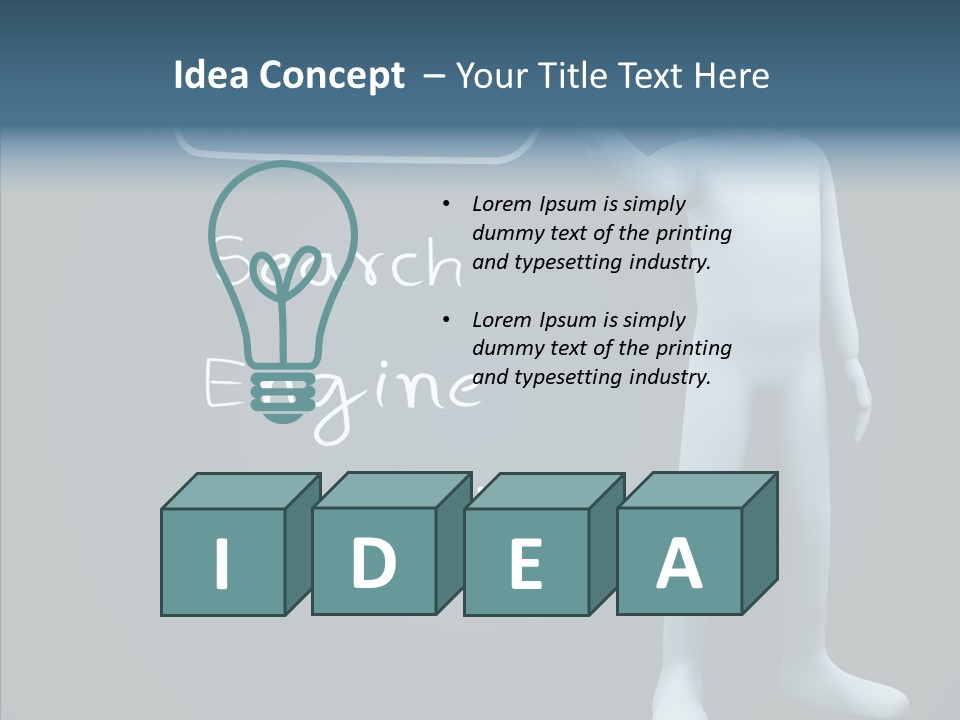 Puppet Text Man PowerPoint Template