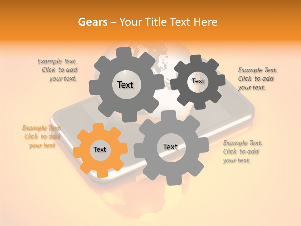 Electronic World Illu Tration PowerPoint Template