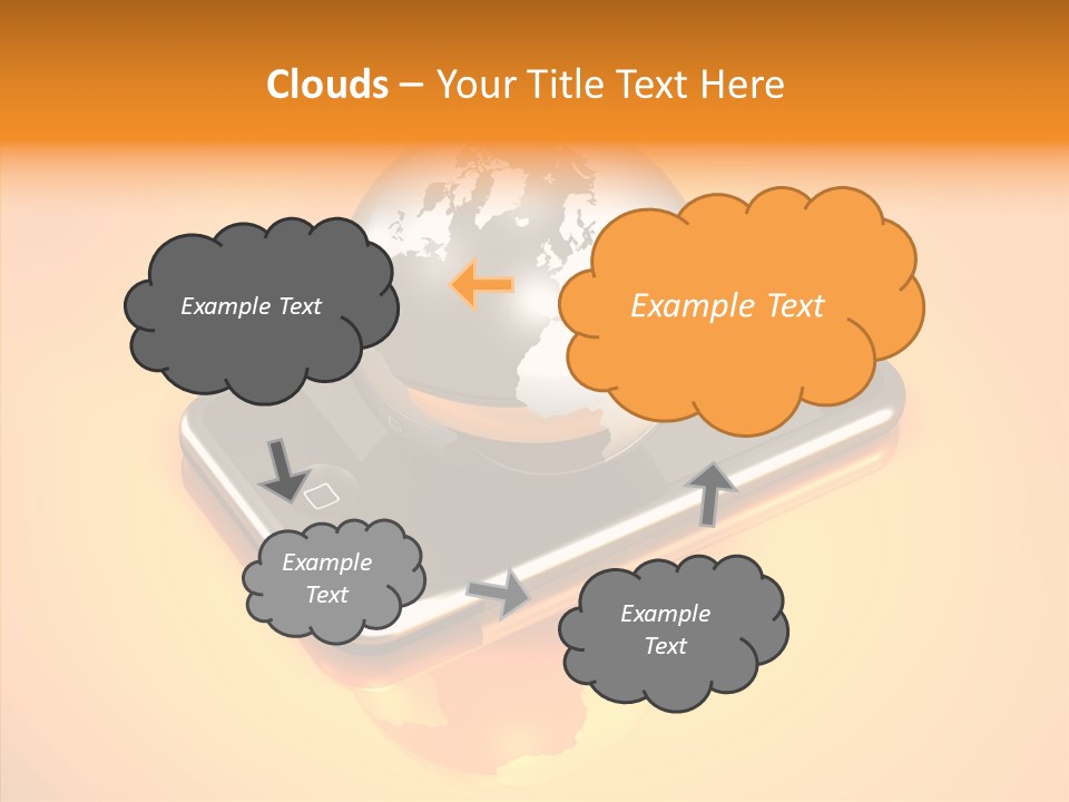 Electronic World Illu Tration PowerPoint Template