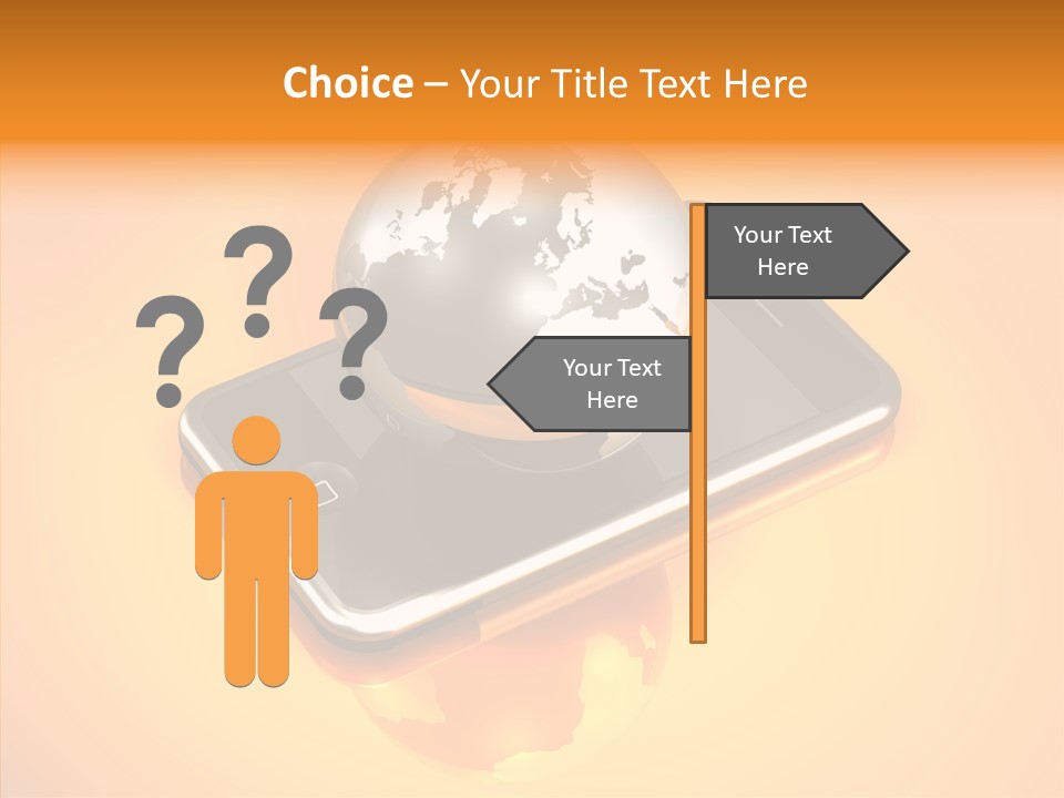 Electronic World Illu Tration PowerPoint Template