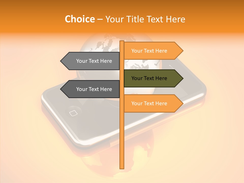 Electronic World Illu Tration PowerPoint Template