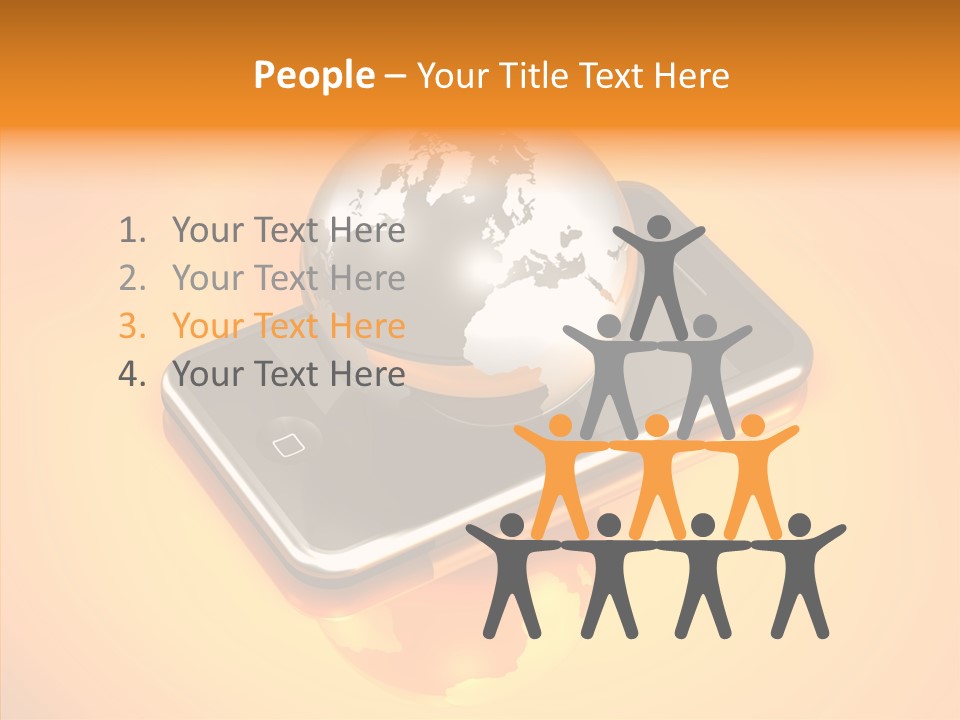 Electronic World Illu Tration PowerPoint Template