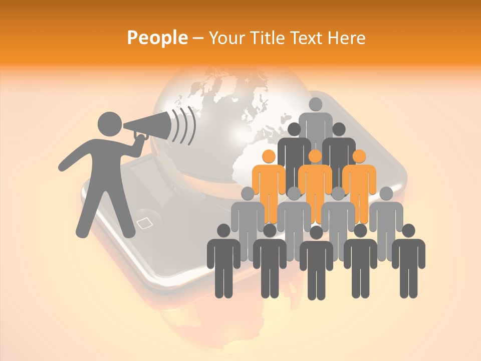 Electronic World Illu Tration PowerPoint Template