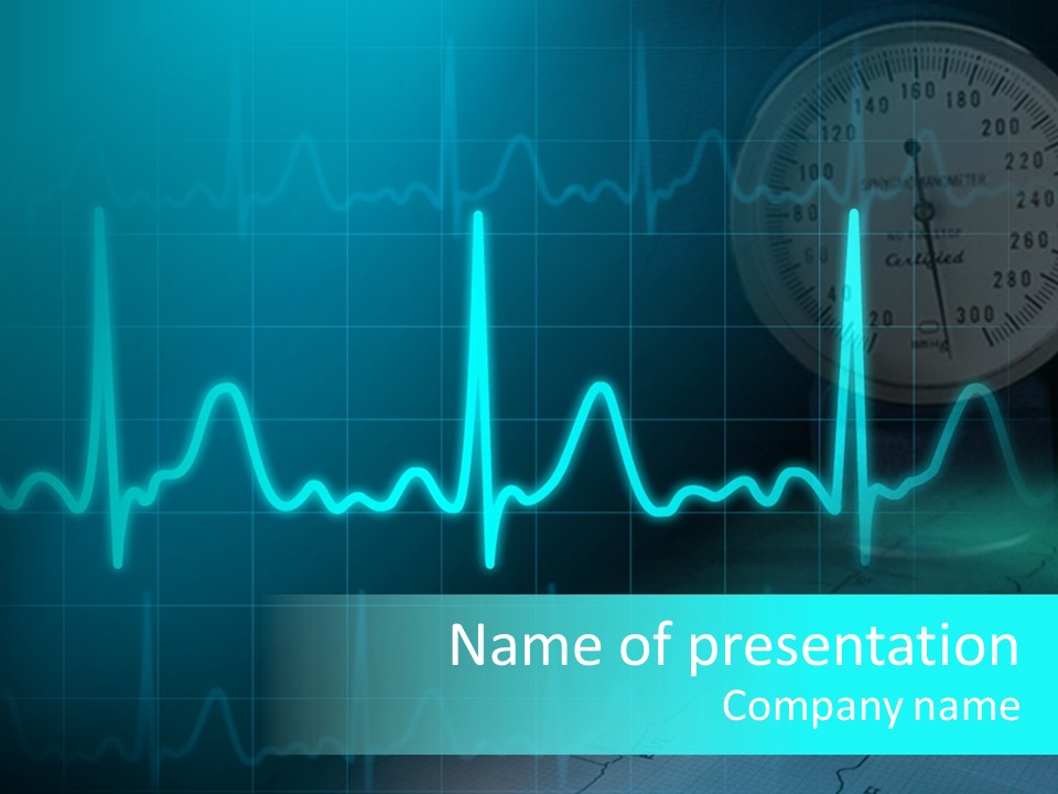 Frequency Analyze Ecg PowerPoint Template