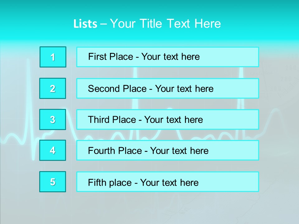 Frequency Analyze Ecg PowerPoint Template