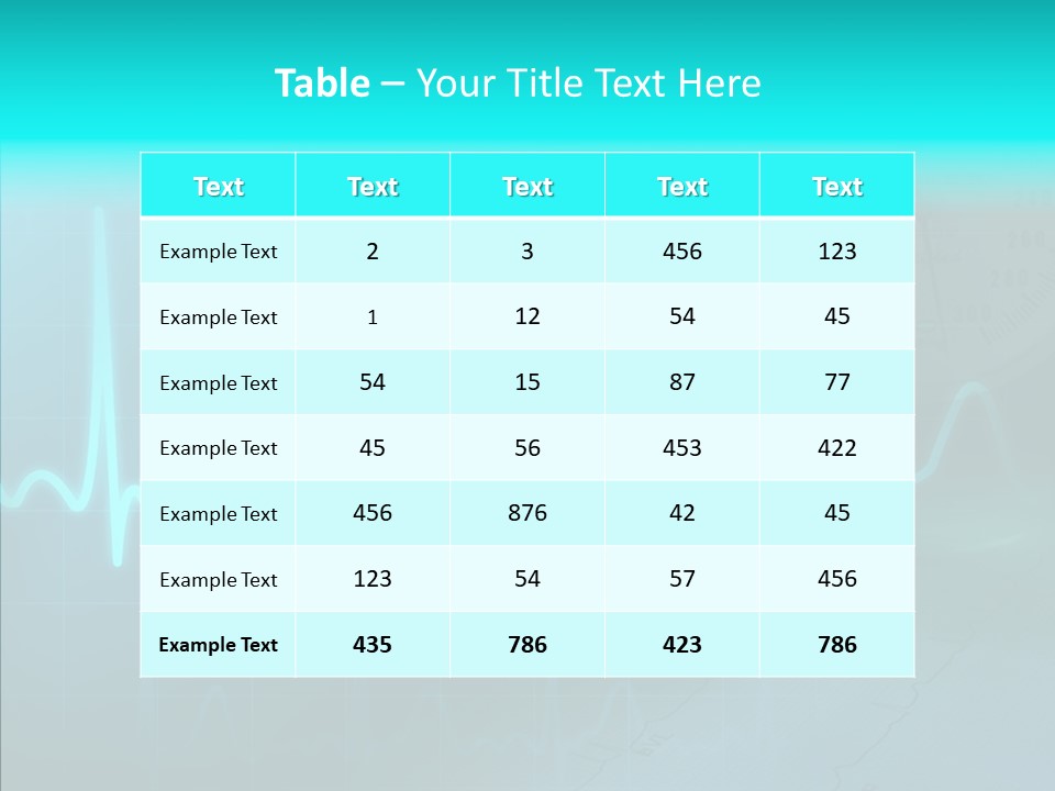 Frequency Analyze Ecg PowerPoint Template