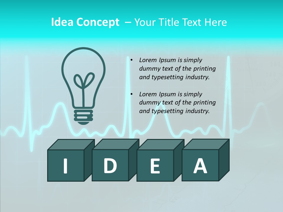 Frequency Analyze Ecg PowerPoint Template