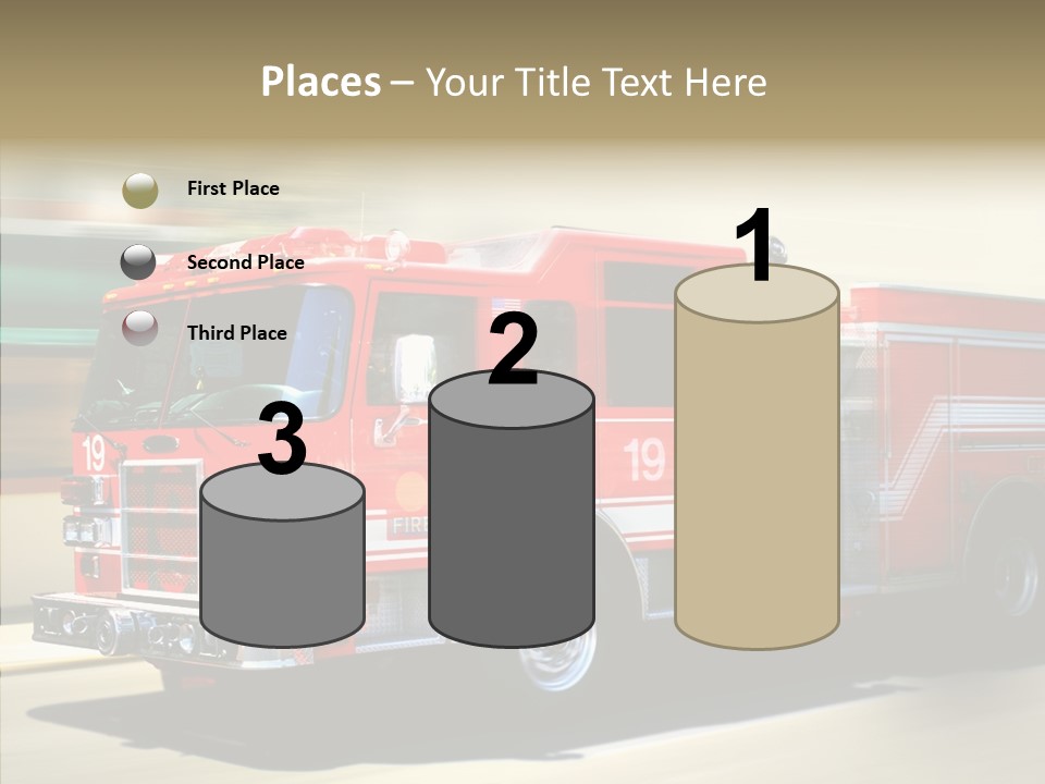 Safety Firetruck Blur PowerPoint Template