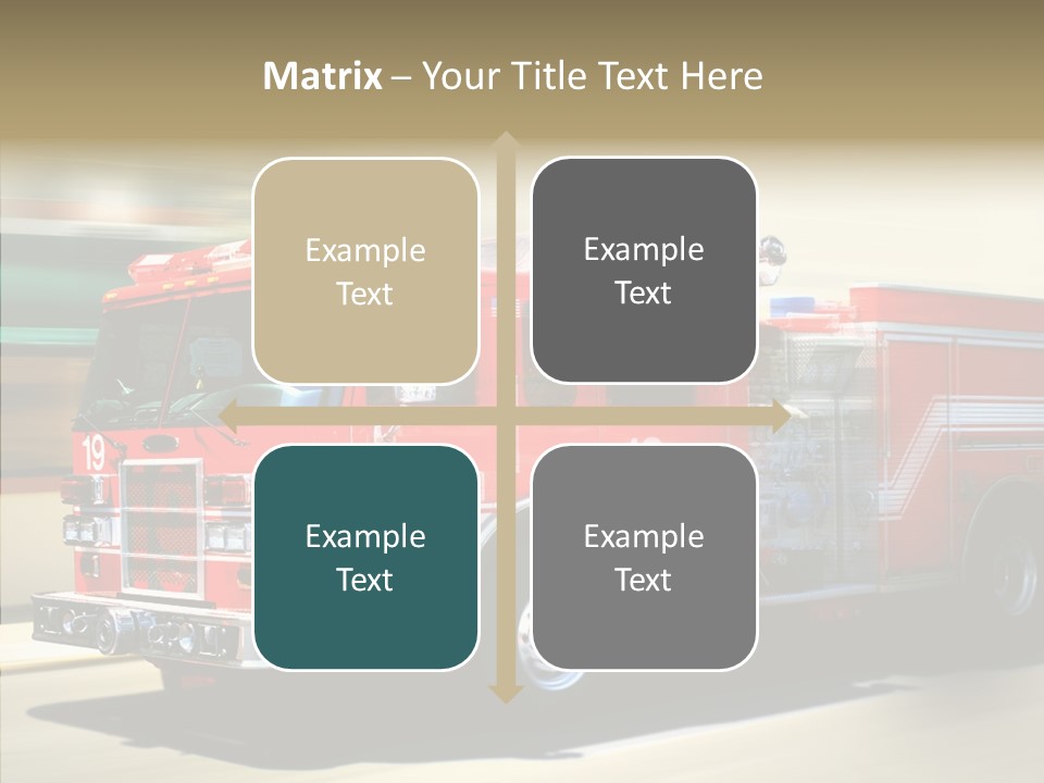 Safety Firetruck Blur PowerPoint Template