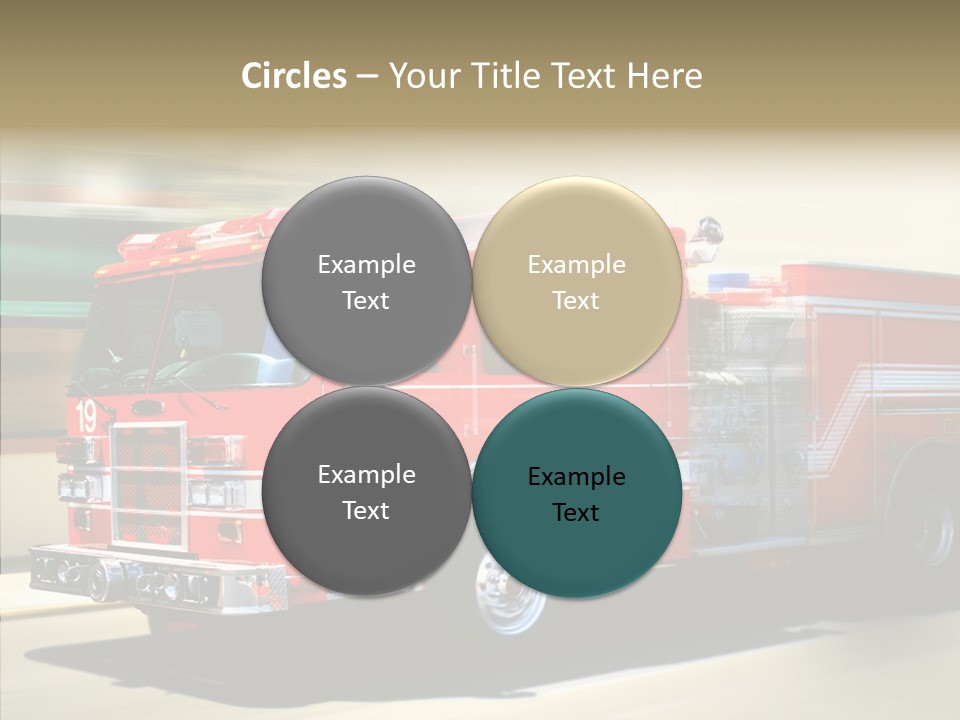 Safety Firetruck Blur PowerPoint Template
