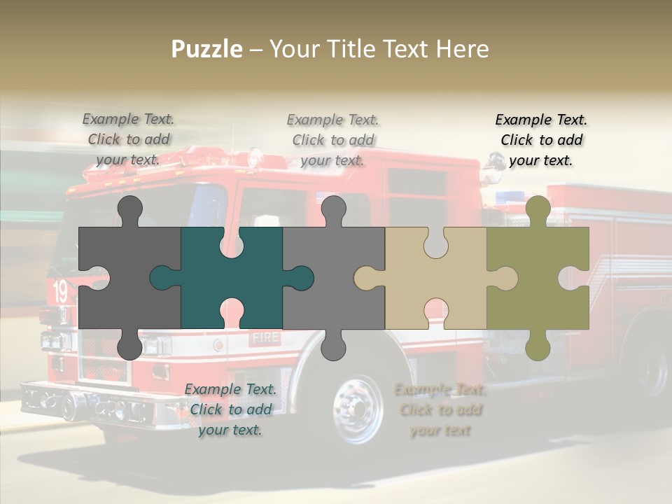 Safety Firetruck Blur PowerPoint Template
