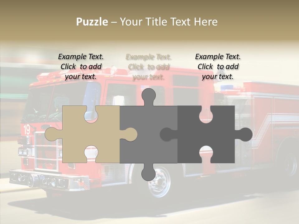 Safety Firetruck Blur PowerPoint Template