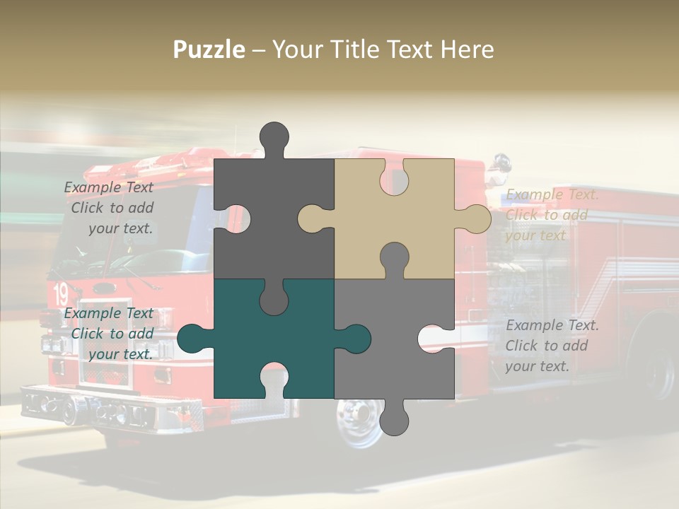 Safety Firetruck Blur PowerPoint Template