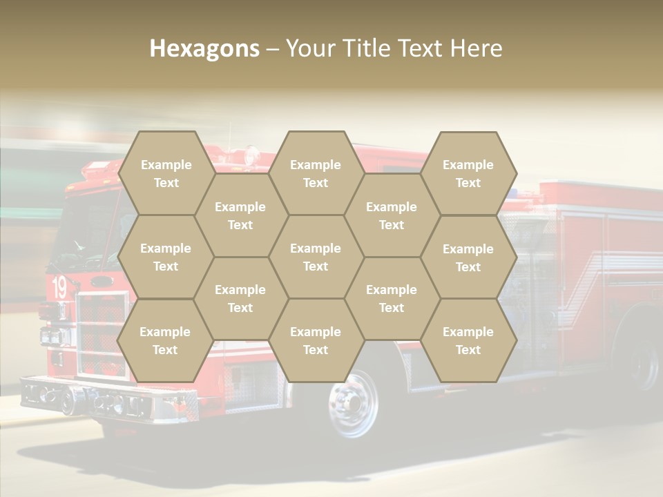Safety Firetruck Blur PowerPoint Template
