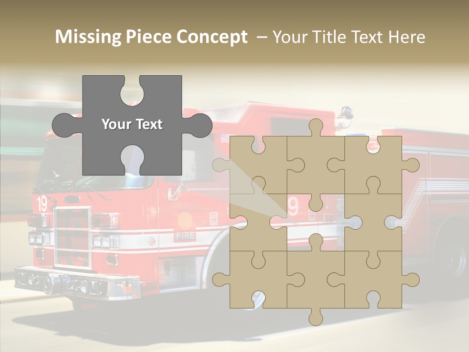 Safety Firetruck Blur PowerPoint Template