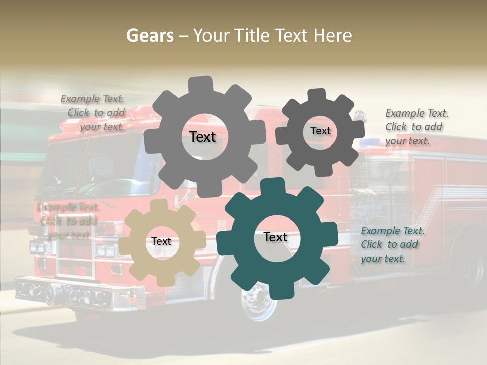 Safety Firetruck Blur PowerPoint Template