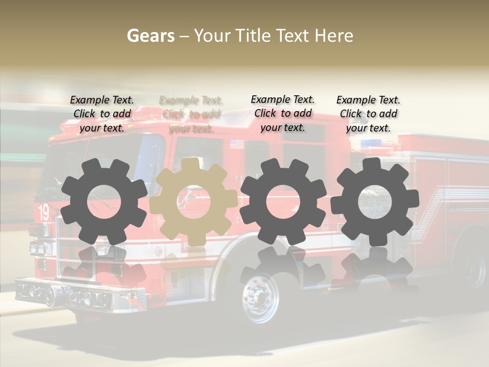 Safety Firetruck Blur PowerPoint Template