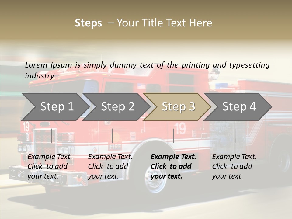 Safety Firetruck Blur PowerPoint Template