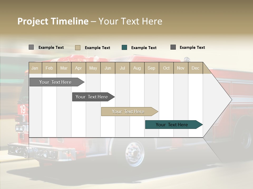 Safety Firetruck Blur PowerPoint Template