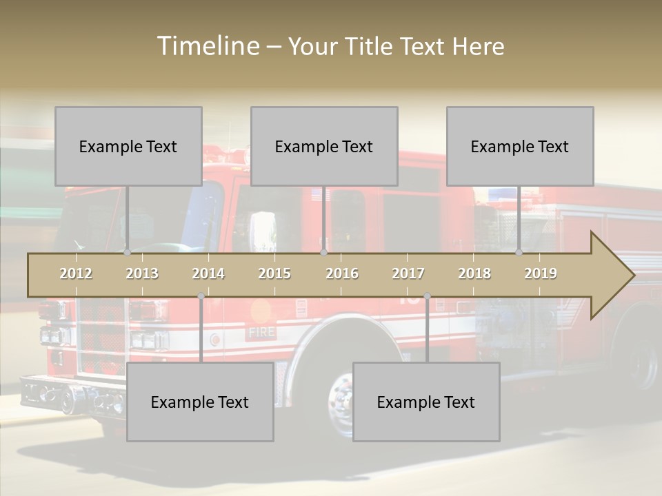 Safety Firetruck Blur PowerPoint Template