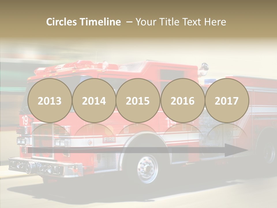 Safety Firetruck Blur PowerPoint Template