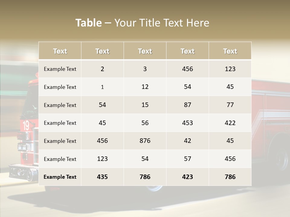 Safety Firetruck Blur PowerPoint Template