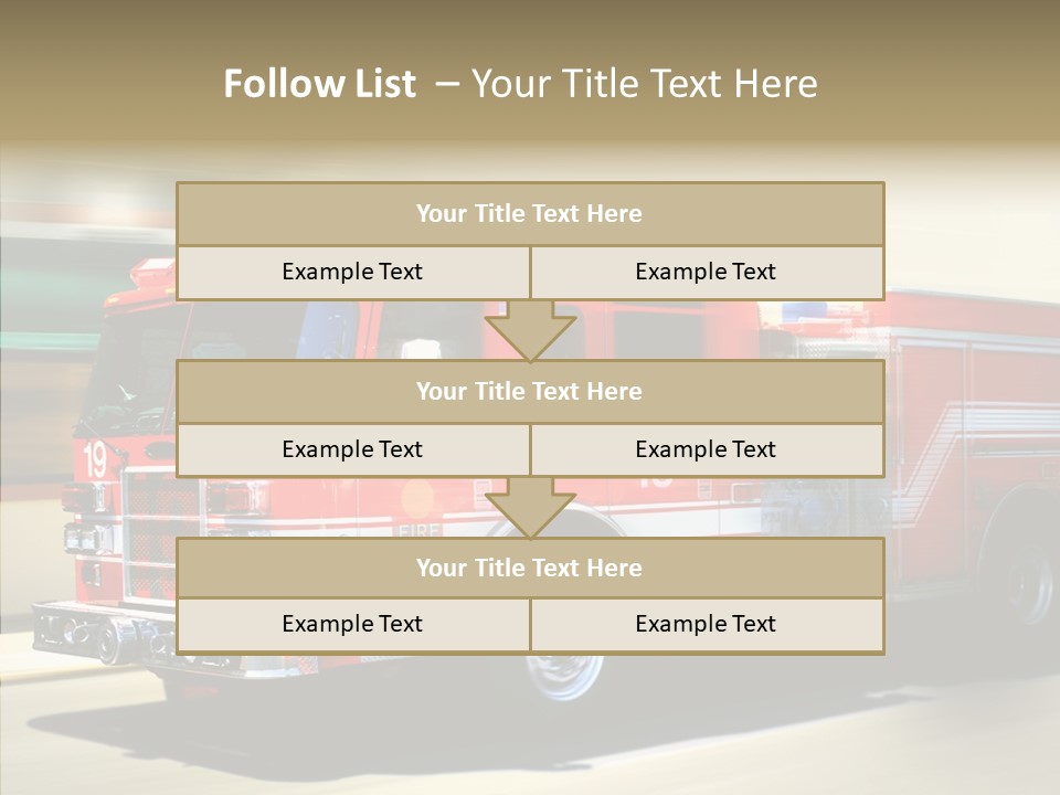 Safety Firetruck Blur PowerPoint Template