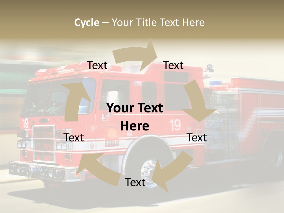 Safety Firetruck Blur PowerPoint Template