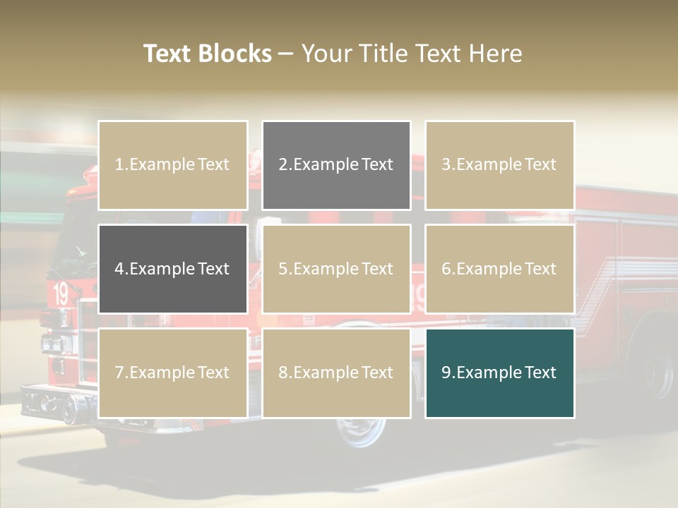 Safety Firetruck Blur PowerPoint Template
