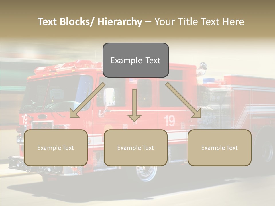 Safety Firetruck Blur PowerPoint Template