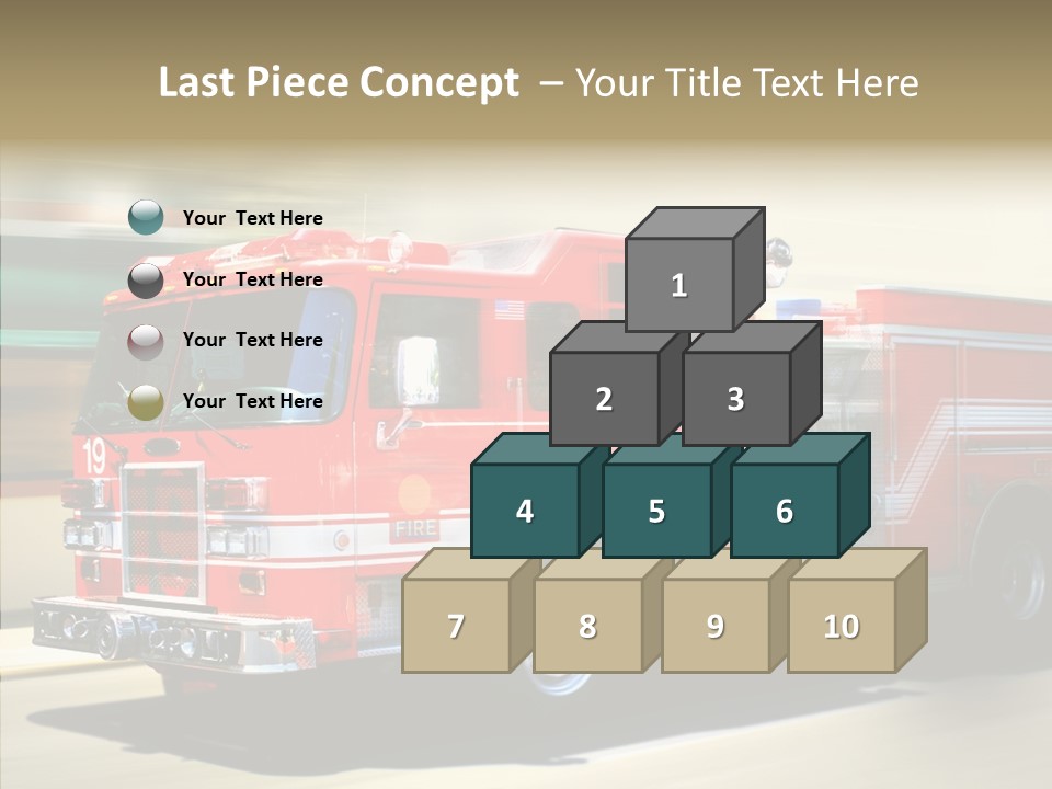 Safety Firetruck Blur PowerPoint Template