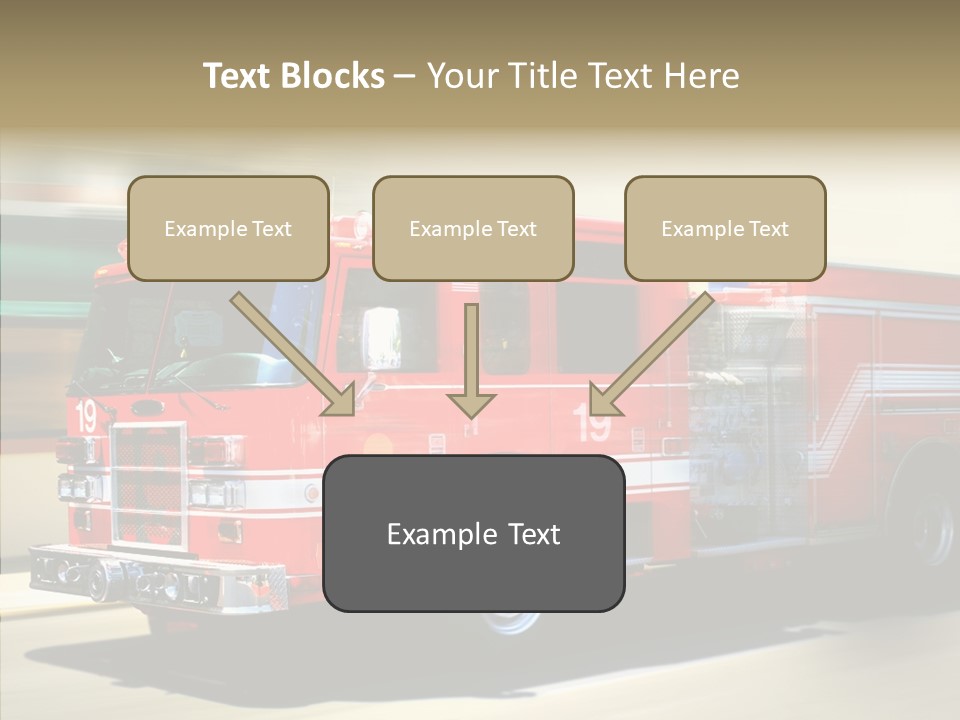 Safety Firetruck Blur PowerPoint Template
