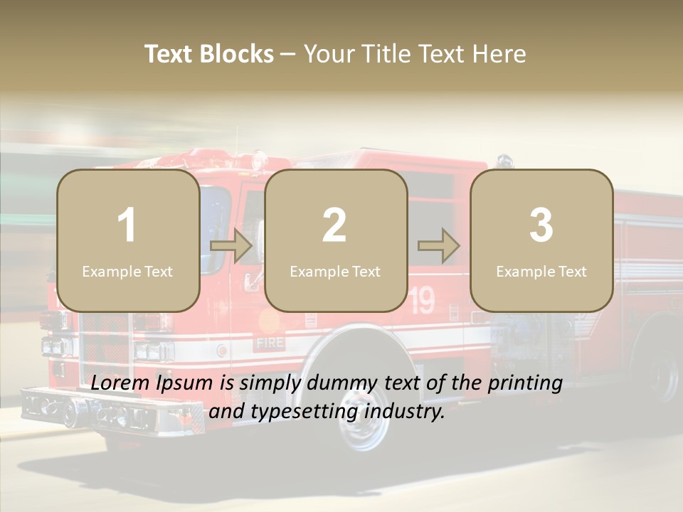 Safety Firetruck Blur PowerPoint Template
