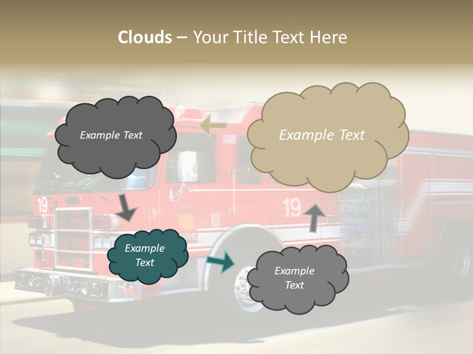 Safety Firetruck Blur PowerPoint Template