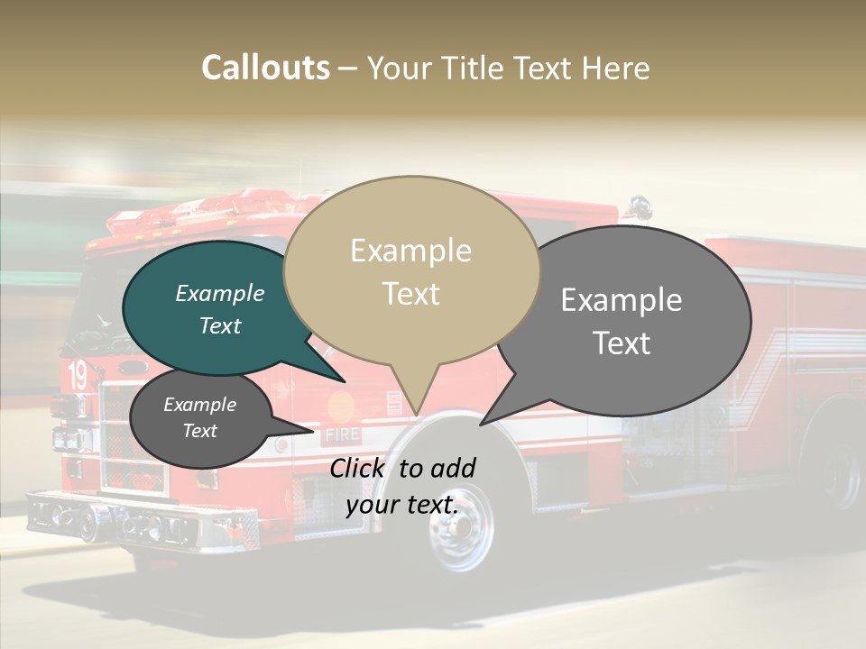 Safety Firetruck Blur PowerPoint Template