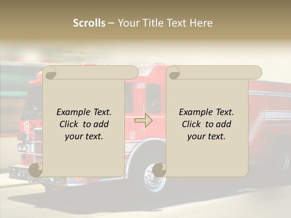 Safety Firetruck Blur PowerPoint Template