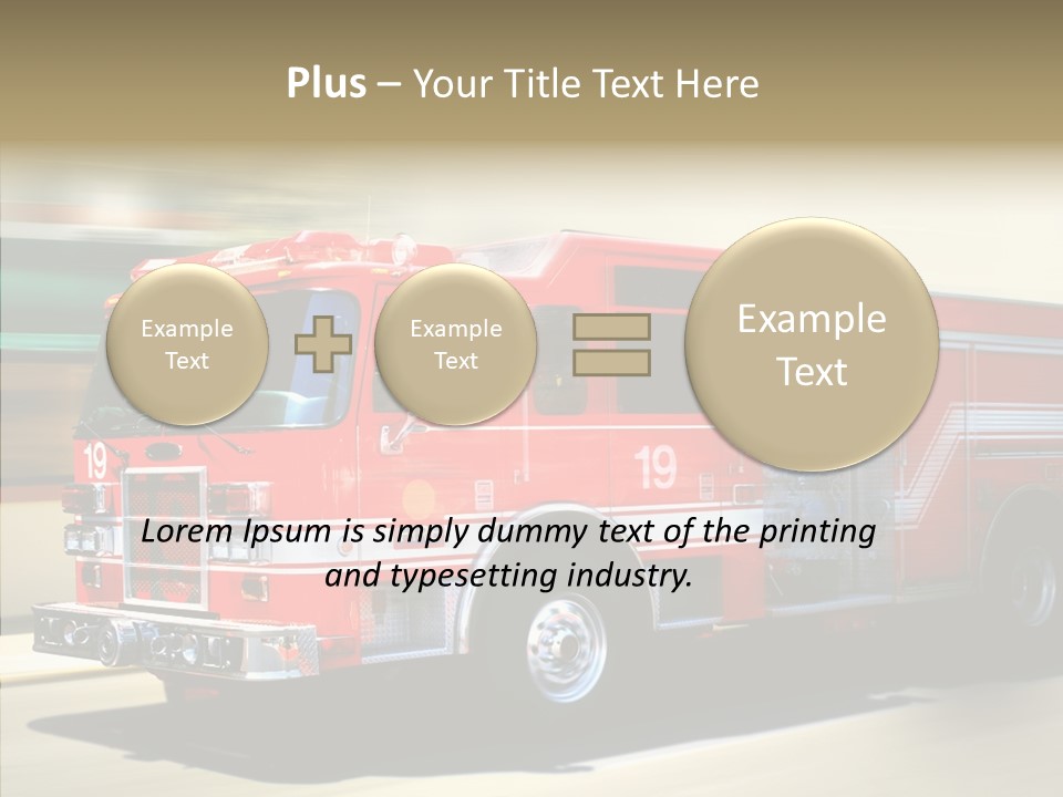 Safety Firetruck Blur PowerPoint Template