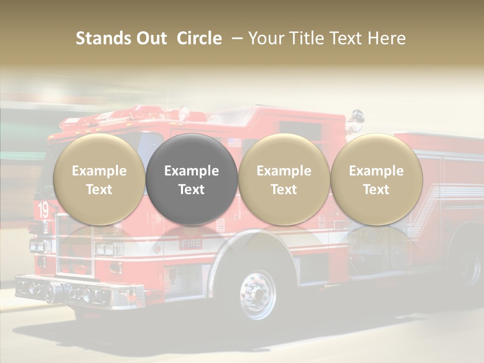 Safety Firetruck Blur PowerPoint Template