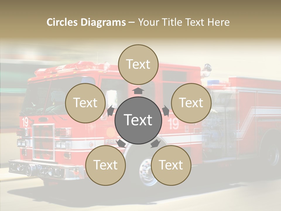 Safety Firetruck Blur PowerPoint Template