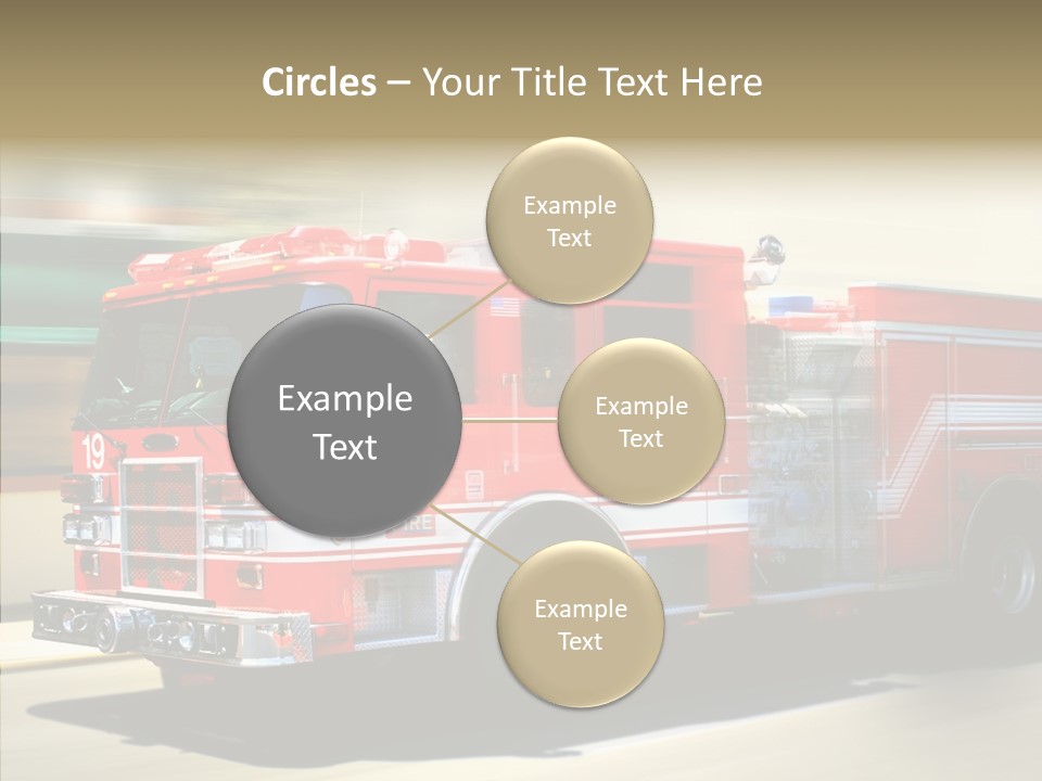 Safety Firetruck Blur PowerPoint Template