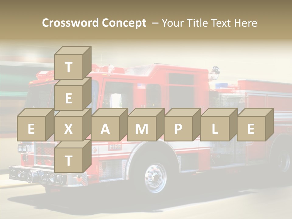 Safety Firetruck Blur PowerPoint Template