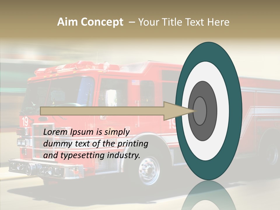 Safety Firetruck Blur PowerPoint Template