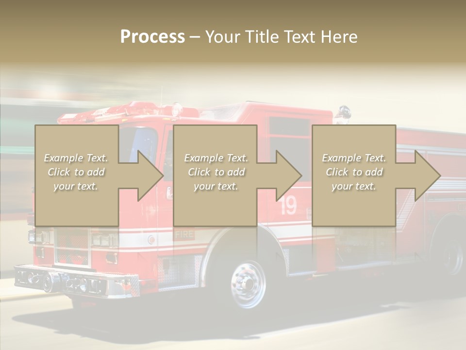 Safety Firetruck Blur PowerPoint Template
