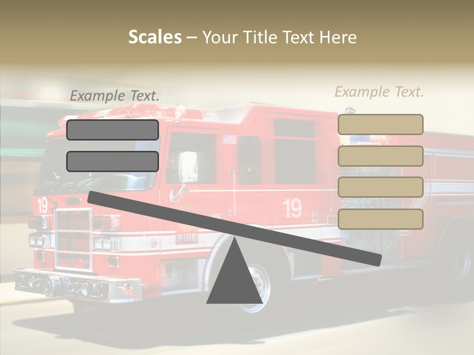 Safety Firetruck Blur PowerPoint Template
