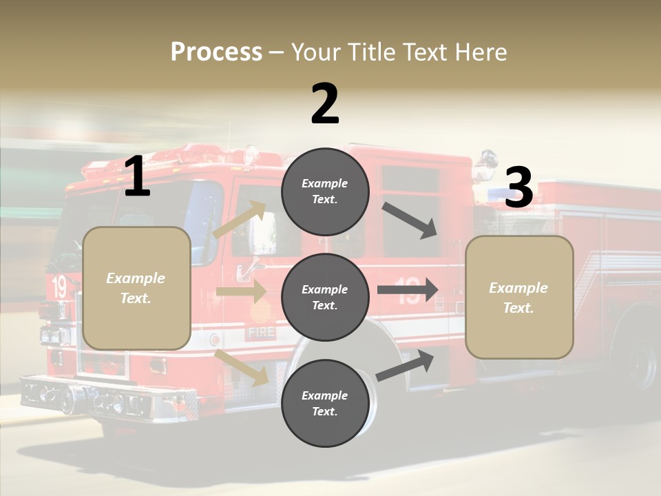 Safety Firetruck Blur PowerPoint Template
