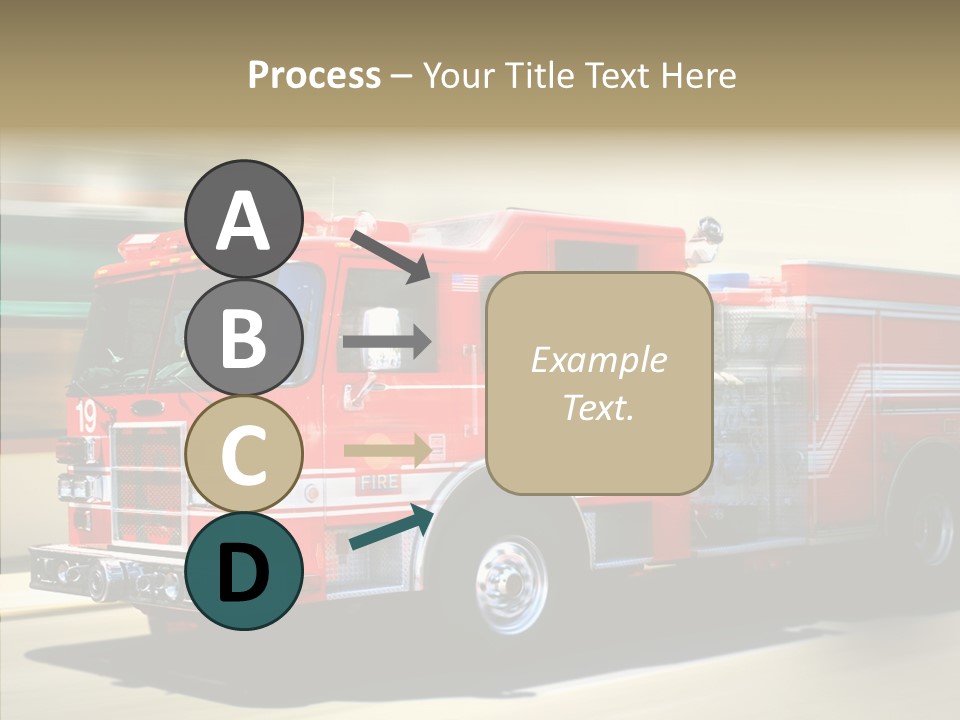 Safety Firetruck Blur PowerPoint Template