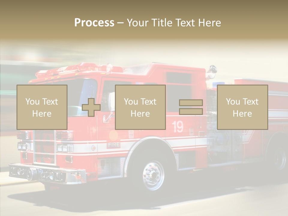 Safety Firetruck Blur PowerPoint Template