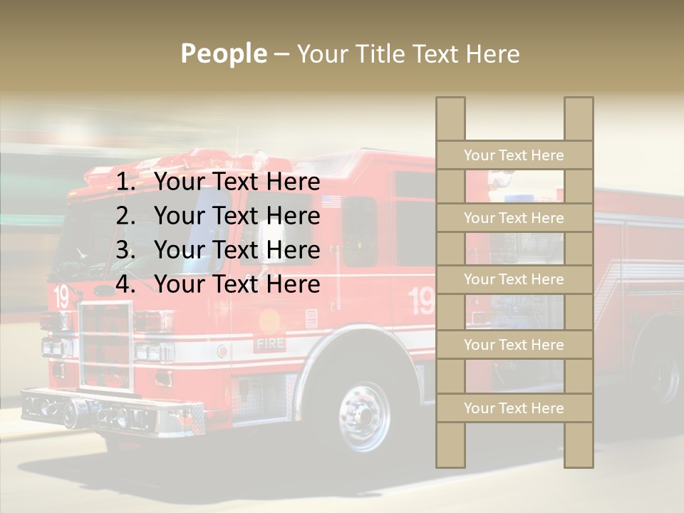 Safety Firetruck Blur PowerPoint Template