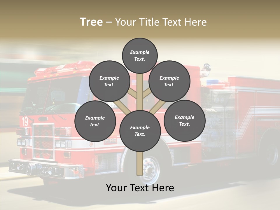 Safety Firetruck Blur PowerPoint Template